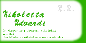 nikoletta udvardi business card